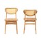 Baxton Studio Nenet Mid-Century Modern Oak Brown Finished Wood and Rattan 2-Piece Dining Chair Set 239-2PC-13412-ZORO - alternate 8